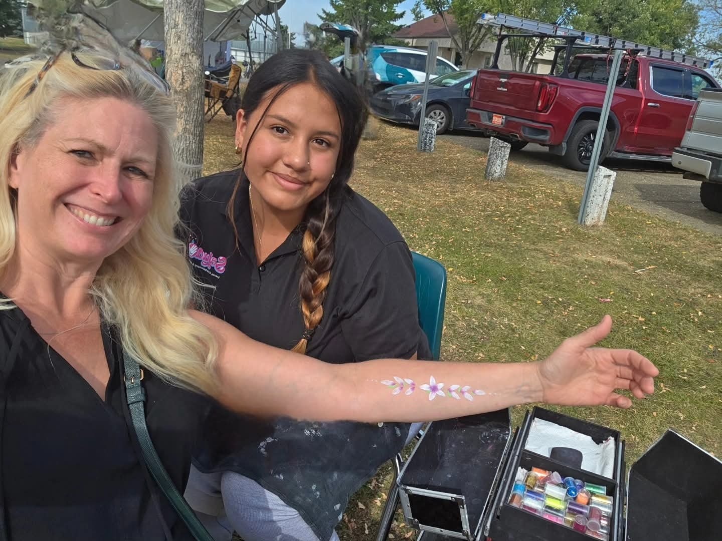 Community face painting event