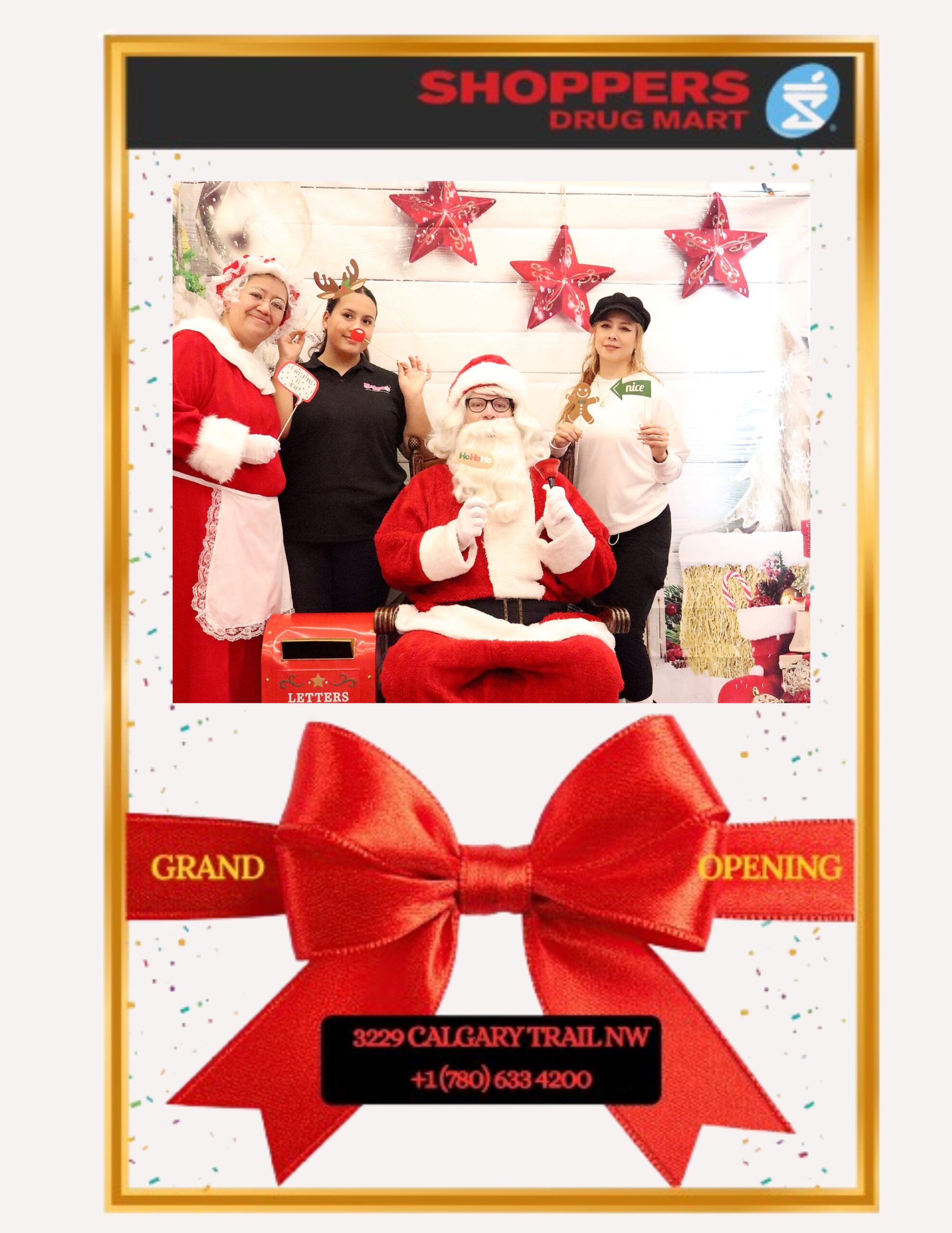 Christmas photobooth backdrop and holiday photo activation Edmonton